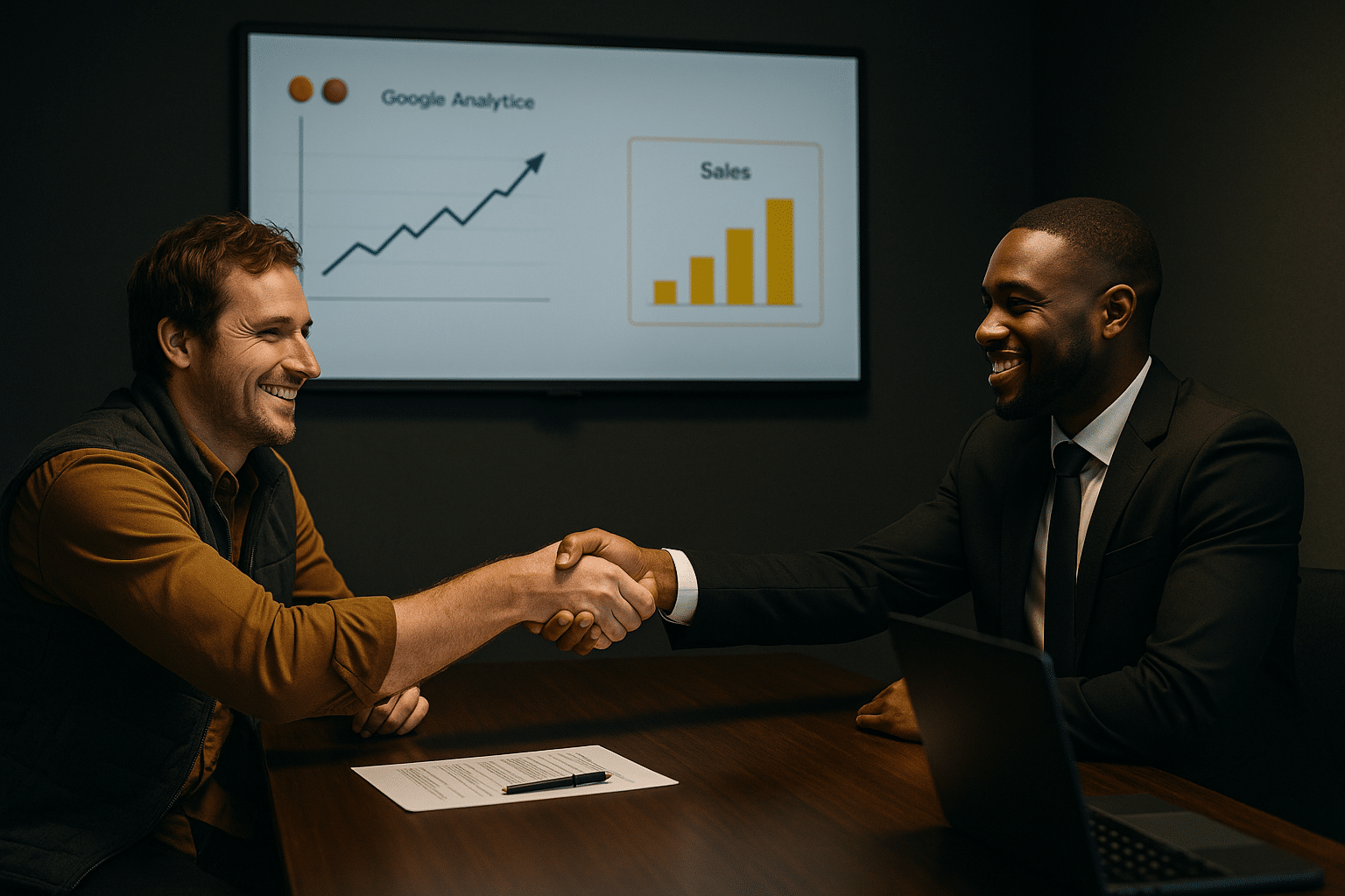 business owner making a profitable deal